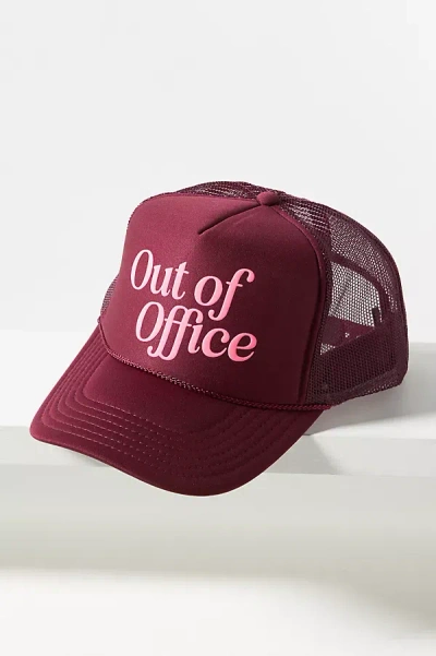 Ascot + Hart Out Of Office Trucker Hat In Purple
