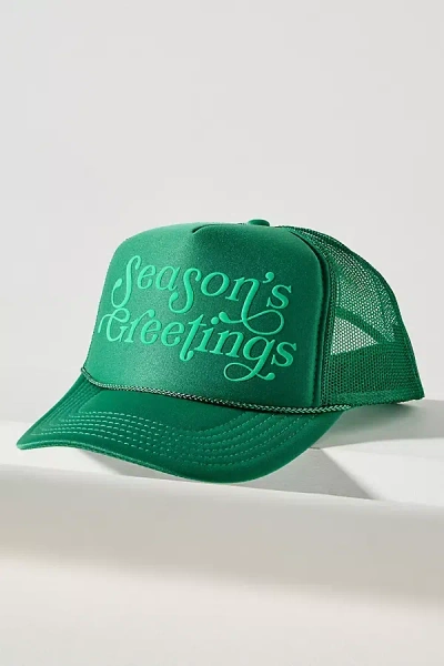 Ascot + Hart Season's Greetings Trucker Hat In Green