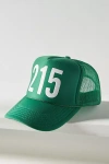 Ascot + Hart Zip Code Trucker Hat In Green