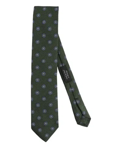 Ascot Patterned Tie In Green