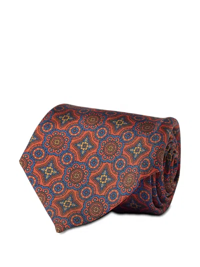 Ascot Patterned Tie In Neutral