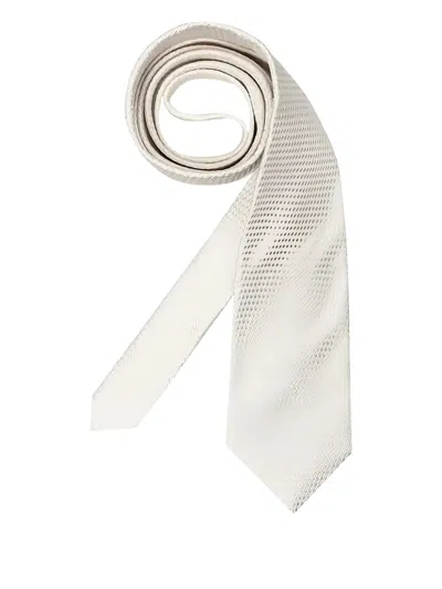 Ascot Patterned Tie In White