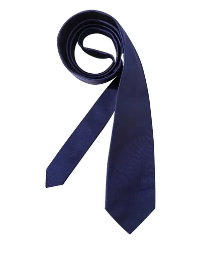 Ascot Textured Silk Tie In Blue
