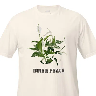 Asel Women's Inner Peace.  Off White Cotton T-shirt In Neutral