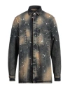 Asensyo Man Denim Shirt Blue Size Xl Cotton, Elastane In Blue