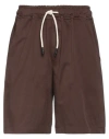 Asensyo Man Shorts & Bermuda Shorts Brown Size S Cotton In Brown