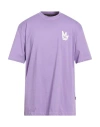 Asensyo Man T-shirt Purple Size L Cotton In Purple