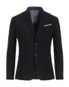 Asfalto Man Blazer Black Size 40 Viscose, Polyamide, Elastane In Black