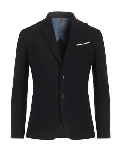 Asfalto Man Blazer Black Size 38 Viscose, Polyamide, Elastane