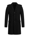 Asfalto Man Coat Black Size 42 Virgin Wool, Polyamide, Cashmere In Black
