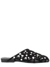Ash Bone Stud-embellished Cut-out Sandals In Black