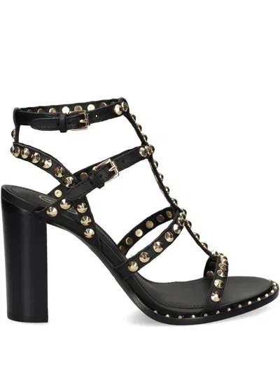 Ash 100mm Leather Sandals In Black