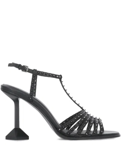 Ash 110mm Studded Ankle-strap Pumps In Black