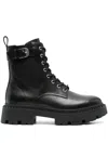 Ash 40mm Lace-up Leather Boots In Black