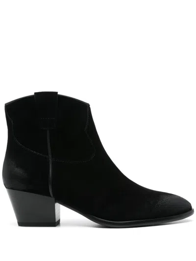 Ash Houston 03 50mm Suede Boots In Black