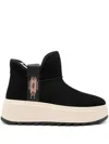 Ash Round-head Short Boots In Black