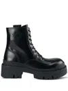 Ash 50mm Noah Lace-up Combat Boots In Black