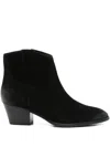 Ash Suede Fame Ankle Boots In Black