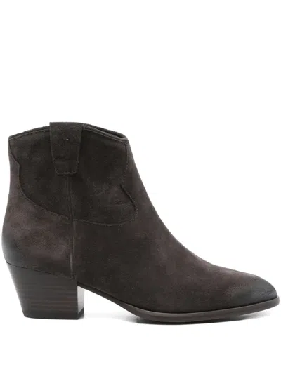 Ash 50mm Suede Zip-fastening Ankle Boots In Brown