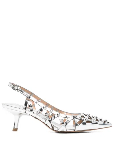 Ash 55mm Bizarre Slingback Pumps In Silber