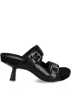 Ash 70mm Jewel Mules In Schwarz