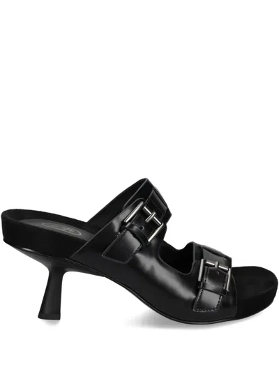 Ash 70mm Jewel Mules In Schwarz