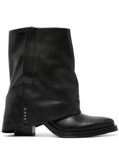 Ash Woman Ankle Boots Black Size 8 Leather
