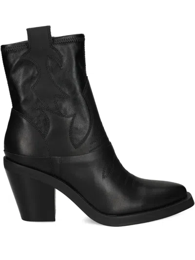 Ash 80mm Jagger Paneled Ankle Boots In Black