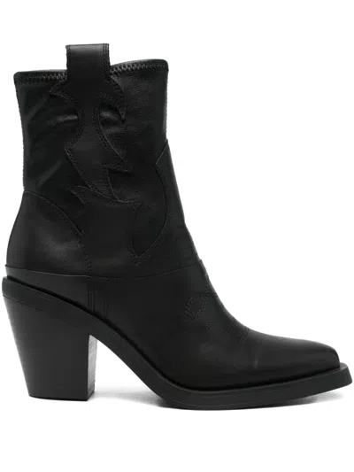ASH 80MM JAGGER PANELLED ANKLE BOOTS