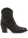 Ash Judy Texan Ankle Boots In Grey Suede In Grey