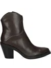 Ash Brown Leather Ankle Boots In Brown