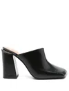 Ash Angie Mule Soft Polish Calf In Black