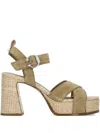 Ash 90mm Ankle-strap Platform Sandals In Green