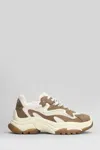 Ash Addict Sneakers In Taupe Suede And Fabric In Brown