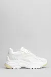 Ash Addict Sneakers In White Leather And Fabric In White
