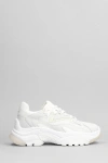 ASH ADDICT SNEAKERS IN WHITE LEATHER AND FABRIC