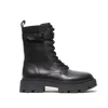 Ash Amphibious Boot Tied In Black Leather With Side Buckle In Multi