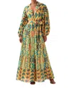 Ash & Eden Annie Maxi Shirt Dress In Multi