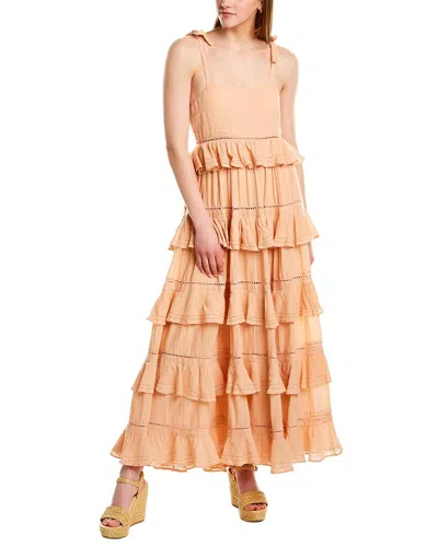 Ash & Eden Diwani Maxi Dress In Orange