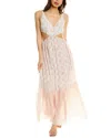 Ash & Eden Pari Cutout Maxi Dress In Pink