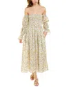 Ash & Eden Saira Midi Dress In Pink