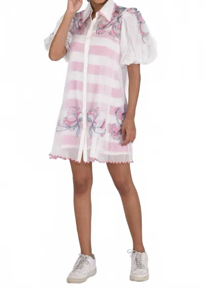 Ash And Rose Eve Mini Dress In Multi In Pink
