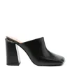 Ash Angie Mule Soft Polish Calf In Black