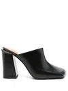 Ash Angie Mule Soft Polish Calf In Black