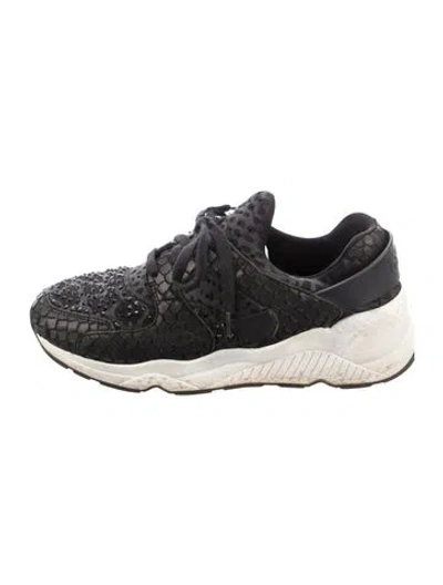 Pre-owned Ash Animal Print Sneakers In Black