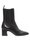 Ash Ankle Boot In Soft Black Nappa With Side Elastic In Black