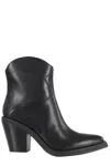 Ash Ankle Boots With Smooth Leather Upper In Black