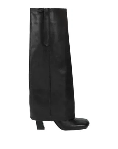Ash Aspen Woman Boot Black Size 6 Leather In Animal Print