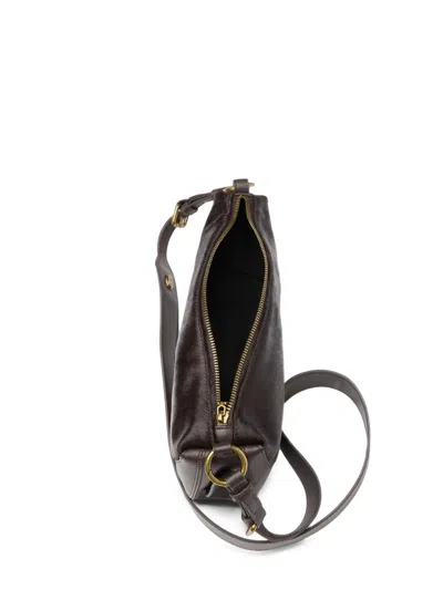 Ash Astrid Calf Hair Shoulder Bag In Brown