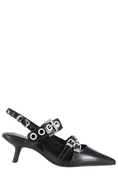 ASH ASH BABEL SLINGBACK DECOLLETE - BLACK
